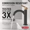 imageDelta Nicoli 1 Hole Matte BlackBrushed Gold Bathroom Faucet with Sprayer Single Hole Bathroom Sink Faucet with Pull Out Sprayer for Vanity PushPop Drain Matte BlackChampagne Bronze 15749LFGZPDMatte Black  Champagne Bronze