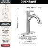 imageDelta Nicoli 1 Hole Matte BlackBrushed Gold Bathroom Faucet with Sprayer Single Hole Bathroom Sink Faucet with Pull Out Sprayer for Vanity PushPop Drain Matte BlackChampagne Bronze 15749LFGZPDChrome