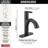 imageDelta Nicoli 1 Hole Matte BlackBrushed Gold Bathroom Faucet with Sprayer Single Hole Bathroom Sink Faucet with Pull Out Sprayer for Vanity PushPop Drain Matte BlackChampagne Bronze 15749LFGZPDMatte Black