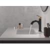imageDelta Nicoli 1 Hole Matte BlackBrushed Gold Bathroom Faucet with Sprayer Single Hole Bathroom Sink Faucet with Pull Out Sprayer for Vanity PushPop Drain Matte BlackChampagne Bronze 15749LFGZPDMatte Black  Champagne Bronze