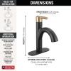imageDelta Nicoli 1 Hole Matte BlackBrushed Gold Bathroom Faucet with Sprayer Single Hole Bathroom Sink Faucet with Pull Out Sprayer for Vanity PushPop Drain Matte BlackChampagne Bronze 15749LFGZPDMatte Black  Champagne Bronze