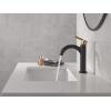 imageDelta Nicoli 1 Hole Matte BlackBrushed Gold Bathroom Faucet with Sprayer Single Hole Bathroom Sink Faucet with Pull Out Sprayer for Vanity PushPop Drain Matte BlackChampagne Bronze 15749LFGZPDMatte Black  Champagne Bronze