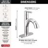 imageDelta Nicoli 1 Hole Matte BlackBrushed Gold Bathroom Faucet with Sprayer Single Hole Bathroom Sink Faucet with Pull Out Sprayer for Vanity PushPop Drain Matte BlackChampagne Bronze 15749LFGZPDChrome