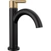 imageDelta Nicoli 1 Hole Matte BlackBrushed Gold Bathroom Faucet with Sprayer Single Hole Bathroom Sink Faucet with Pull Out Sprayer for Vanity PushPop Drain Matte BlackChampagne Bronze 15749LFGZPDMatte Black  Champagne Bronze