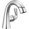 imageDelta Arvo 1 Hole Pull Down Bathroom Faucet with Sprayer Chrome Single Hole Bathroom Sink Faucet with Pull Out Sprayer for Vanity Metal PushPop Drain Chrome 15840LFPDChrome
