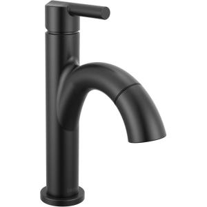 imageDelta Nicoli 1 Hole Matte BlackBrushed Gold Bathroom Faucet with Sprayer Single Hole Bathroom Sink Faucet with Pull Out Sprayer for Vanity PushPop Drain Matte BlackChampagne Bronze 15749LFGZPDMatte Black