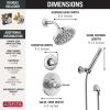 imageDelta Saylor 3Setting Chrome Shower System Including Shower Head Handheld Shower Shower Handle Shower Diverter and Shower Valve Kit ChromeChrome