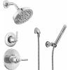 imageDelta Saylor 3Setting Chrome Shower System Including Shower Head Handheld Shower Shower Handle Shower Diverter and Shower Valve Kit ChromeChrome