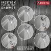 imageDelta Albion 14 Series Brushed Gold Bathtub Shower Faucet Set with In2ition 2in1 Dual Shower Head with Handheld Spray Combo Valve Trim Kit Champagne Bronze T144855CZI Valve Not IncludedChrome