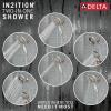 imageDelta Albion 14 Series Brushed Gold Bathtub Shower Faucet Set with In2ition 2in1 Dual Shower Head with Handheld Spray Combo Valve Trim Kit Champagne Bronze T144855CZI Valve Not IncludedSpotshield Brushed Nickel