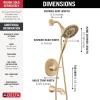imageDelta Albion 14 Series Brushed Gold Bathtub Shower Faucet Set with In2ition 2in1 Dual Shower Head with Handheld Spray Combo Valve Trim Kit Champagne Bronze T144855CZI Valve Not IncludedChampagne Bronze