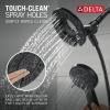 imageDelta Albion 14 Series Brushed Gold Bathtub Shower Faucet Set with In2ition 2in1 Dual Shower Head with Handheld Spray Combo Valve Trim Kit Champagne Bronze T144855CZI Valve Not IncludedMatte Black