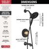 imageDelta Albion 14 Series Brushed Gold Bathtub Shower Faucet Set with In2ition 2in1 Dual Shower Head with Handheld Spray Combo Valve Trim Kit Champagne Bronze T144855CZI Valve Not IncludedMatte Black  Champagne Bronze