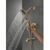 imageDelta Albion 14 Series Brushed Gold Bathtub Shower Faucet Set with In2ition 2in1 Dual Shower Head with Handheld Spray Combo Valve Trim Kit Champagne Bronze T144855CZI Valve Not IncludedChampagne Bronze