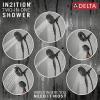 imageDelta Albion 14 Series Brushed Gold Bathtub Shower Faucet Set with In2ition 2in1 Dual Shower Head with Handheld Spray Combo Valve Trim Kit Champagne Bronze T144855CZI Valve Not IncludedMatte Black