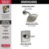 imageDelta Ashlyn 14 Series Shower Faucet Set Chrome Shower Head and Handle Set Valve Trim Kit Chrome T14264 Valve Not IncludedStainless