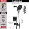 imageDelta Ashlyn 17 Series Brushed Nickel DualFunction Shower Faucet Set with In2ition 2in1 Dual Shower Head with HandHeld Spray Combo Valve Trim Kit Stainless T17464SSI Valve Not IncludedMatte Black