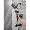 imageDelta Ashlyn 17 Series Brushed Nickel DualFunction Shower Faucet Set with In2ition 2in1 Dual Shower Head with HandHeld Spray Combo Valve Trim Kit Stainless T17464SSI Valve Not IncludedMatte Black