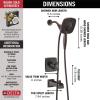 imageDelta Ashlyn 17 Series Brushed Nickel DualFunction Shower Faucet Set with In2ition 2in1 Dual Shower Head with HandHeld Spray Combo Valve Trim Kit Stainless T17464SSI Valve Not IncludedVenetian Bronze