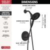 imageDelta Faucet Albion 14 Series SingleHandle Shower Faucet BlackGold Shower Trim Kit with In2ition 2in1 Dual Hand Held Shower Head Matte BlackChampagne Bronze T142855GZI Valve Not IncludedMatte Black