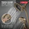 imageDelta Faucet Albion 14 Series SingleHandle Shower Faucet BlackGold Shower Trim Kit with In2ition 2in1 Dual Hand Held Shower Head Matte BlackChampagne Bronze T142855GZI Valve Not IncludedChampagne Bronze