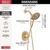 imageDelta Faucet Albion 14 Series SingleHandle Shower Faucet BlackGold Shower Trim Kit with In2ition 2in1 Dual Hand Held Shower Head Matte BlackChampagne Bronze T142855GZI Valve Not IncludedChampagne Bronze