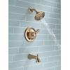 imageDelta Faucet Lahara 14 Series SingleHandle Tub and Shower Trim Kit Shower Faucet with 5Spray TouchClean Shower Head Stainless T14438SS Valve Not IncludedChampagne Bronze