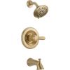 imageDelta Faucet Lahara 14 Series SingleHandle Tub and Shower Trim Kit Shower Faucet with 5Spray TouchClean Shower Head Stainless T14438SS Valve Not IncludedChampagne Bronze