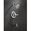 imageDelta Faucet Lahara 14 Series SingleHandle Tub and Shower Trim Kit Shower Faucet with 5Spray TouchClean Shower Head Stainless T14438SS Valve Not IncludedChrome