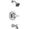 imageDelta Faucet Lahara 14 Series SingleHandle Tub and Shower Trim Kit Shower Faucet with 5Spray TouchClean Shower Head Stainless T14438SS Valve Not IncludedChrome