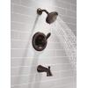 imageDelta Faucet Lahara 14 Series SingleHandle Tub and Shower Trim Kit Shower Faucet with 5Spray TouchClean Shower Head Stainless T14438SS Valve Not IncludedVenetian Bronze