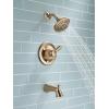 imageDelta Faucet Lahara 14 Series SingleHandle Tub and Shower Trim Kit Shower Faucet with 5Spray TouchClean Shower Head Stainless T14438SS Valve Not IncludedChampagne Bronze