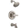 imageDelta Faucet Lahara 14 Series SingleHandle Tub and Shower Trim Kit Shower Faucet with 5Spray TouchClean Shower Head Stainless T14438SS Valve Not IncludedStainless