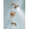 imageDelta Faucet Lahara 14 Series SingleHandle Tub and Shower Trim Kit Shower Faucet with 5Spray TouchClean Shower Head Stainless T14438SS Valve Not IncludedChampagne Bronze