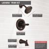 imageDelta Faucet Lahara 14 Series SingleHandle Tub and Shower Trim Kit Shower Faucet with 5Spray TouchClean Shower Head Stainless T14438SS Valve Not IncludedVenetian Bronze