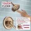 imageDelta Faucet Lahara 17 Series DualFunction Shower Trim Kit with 5Spray TouchClean Shower Head Venetian Bronze T17238RB Valve Not IncludedChampagne Bronze