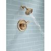 imageDelta Faucet Lahara 17 Series DualFunction Shower Trim Kit with 5Spray TouchClean Shower Head Venetian Bronze T17238RB Valve Not IncludedChampagne Bronze