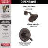 imageDelta Faucet Lahara 17 Series DualFunction Shower Trim Kit with 5Spray TouchClean Shower Head Venetian Bronze T17238RB Valve Not IncludedVenetian Bronze