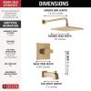 imageDelta Faucet Modern Raincan Square SingleFunction Tub and Shower Trim Kit Black Tub Faucet Set Rainfall Shower Head Black Delta Shower Trim Kit Matte Black T14468BLPP Valve Not IncludedChampagne Bronze