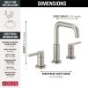 imageDelta Faucet Nicoli 14 Series SingleHandle Shower Faucet Trim Kit with 5Spray H2Okinetic Shower Head and Widespread Bathroom Faucet in BlackGold Shower Valve IncludedStainless