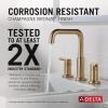 imageDelta Faucet Nicoli 14 Series SingleHandle Shower Faucet Trim Kit with 5Spray H2Okinetic Shower Head and Widespread Bathroom Faucet in BlackGold Shower Valve IncludedChampagne Bronze
