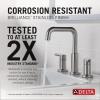 imageDelta Faucet Nicoli 14 Series SingleHandle Shower Faucet Trim Kit with 5Spray H2Okinetic Shower Head and Widespread Bathroom Faucet in BlackGold Shower Valve IncludedStainless