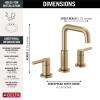 imageDelta Faucet Nicoli 14 Series SingleHandle Shower Faucet Trim Kit with 5Spray H2Okinetic Shower Head and Widespread Bathroom Faucet in BlackGold Shower Valve IncludedChampagne Bronze