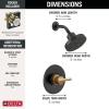 imageDelta Faucet Nicoli 14 Series SingleHandle Shower Faucet Trim Kit with 5Spray H2Okinetic Shower Head and Widespread Bathroom Faucet in BlackGold Shower Valve IncludedMatte Black  Champagne Bronze