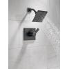 imageDelta Faucet Pivotal 14 Series SingleFunction Shower Faucet Shower Trim Kit 5Spray H2Okinetic Shower Head Matte Black T14299BL Valve Not IncludedMatte Black