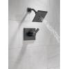 imageDelta Faucet Pivotal 14 Series SingleFunction Shower Faucet Shower Trim Kit 5Spray H2Okinetic Shower Head Matte Black T14299BL Valve Not IncludedMatte Black
