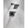 imageDelta Faucet Pivotal 14 Series SingleFunction Shower Faucet Shower Trim Kit 5Spray H2Okinetic Shower Head Matte Black T14299BL Valve Not IncludedMatte Black