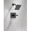 imageDelta Faucet Pivotal 14 Series SingleFunction Shower Faucet Shower Trim Kit 5Spray H2Okinetic Shower Head Matte Black T14299BL Valve Not IncludedMatte Black