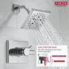 imageDelta Faucet Pivotal 14 Series SingleFunction Tub and Shower Trim Kit Shower Faucet 5Spray H2Okinetic Shower Head Matte Black T14499BL Valve Not IncludedStainless