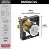 imageDelta Faucet Tetra 14 Series Matte Black Shower Faucet Set with H2Okinetic Shower Head Shower Trim Kit Black Shower Faucet Matte Black T14289BL Valve Not IncludedBrushed Nickel